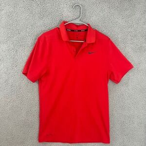 Nike Golf Dri-Fit Mens Small Cherry Red Short Sleeve Polo Shirt